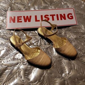 Caligarius made in italy fabiola,beige crocodile  sz.7